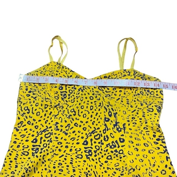 Aritzia Bright Yellow Animal Print Tank Top - Picture 5 of 8